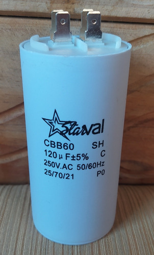 Imagen 2 de 2 de Capacitor Para Bomba De Agua 120 Mfd - 250 Vac