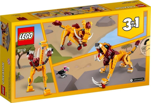 Imagen 2 de 10 de Lego Creator Animales 3 En 1 Leon Ave Salvaje 224 Pzas 31112