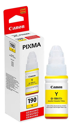Tinta Canon Amarilla Original Pixma 190