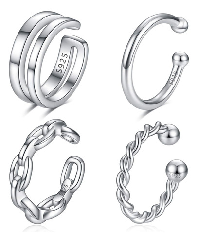 Ear Cuffs Pendientes De Cartílago Con Clip De Concha De Sin