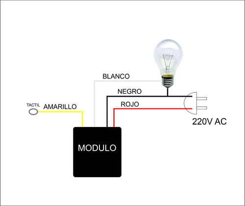 Imagen 2 de 2 de Interruptor Atenuador Tactil Dimmer Touch, Para Ac 220v X5