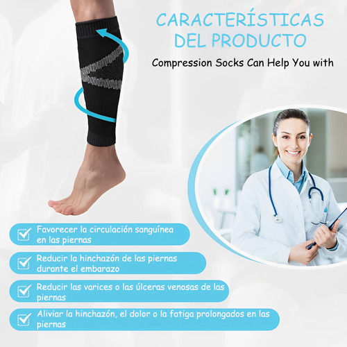X2 Pantorrillera De Compresión Deportiva Pantorrilla Elastic