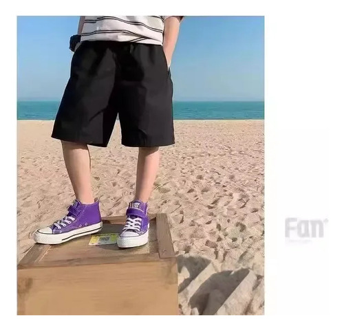 Pantalones Cortos Casuales De Algodón Para Niños Con Diseño