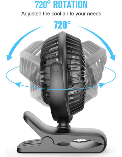 Honyin Ventilador Pequeño De Escritorio Con Rotación De 720°