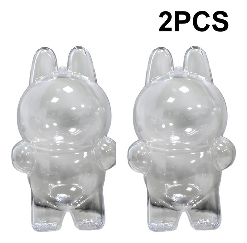 2 Pack Estuches Acrílicos Labubu - Protector para Muñeco y Display Exhibición - Case Macaron Colección Juguetes