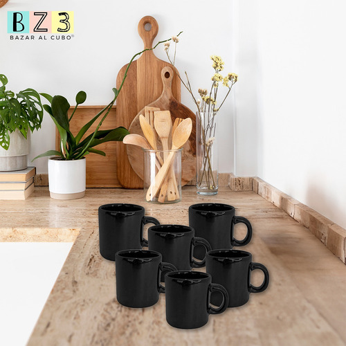 Set X6 Jarro Jarrito Pocillo 100cc Café Te Cerámica Bz3