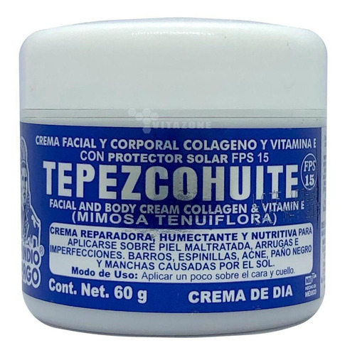 Crema De Tepezcohuite De Día 60 Grs Con Fps15