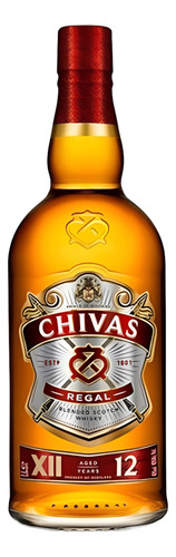Whisky Chivas Regal Escocês 12 Anos 1 Litro Kit Com 3 Unid