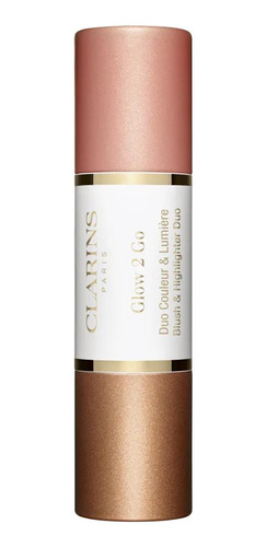 Clarins Glow 2 Go Blush & Highlighter Duo 2in1 Golden Peach
