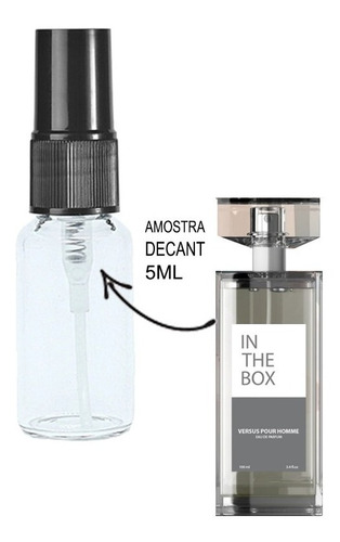 Imagem 2 de 2 de Decant 5ml Versus Pour Homme In The Box Amostra Vidro Spray