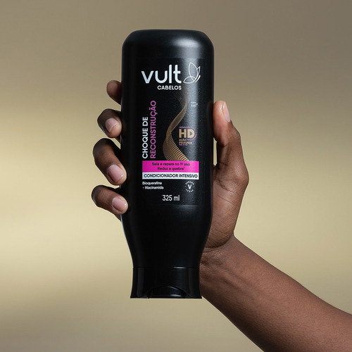 Kit Shampoo Condicionador Creme Choque De Reconstrução Vult