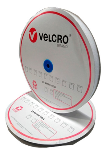 Velcro® Blanco Rollo De 25 Metros, 3/4 Pulgada De Ancho. Blanco