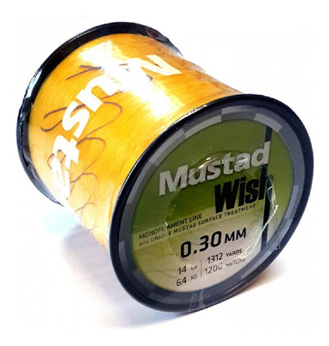 Bobina De Tanza Mustad Wish Amarillo 0.45mm X560mts