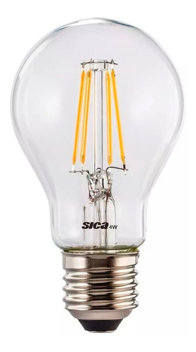 Imagen 1 de 5 de Lámpara Led 4w Sica Vintage Filamentos Blanco Cálido 911340