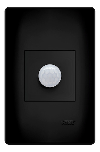 Sensor Presença Bivolt Placa 4x2 Preto Fosco Black Fame