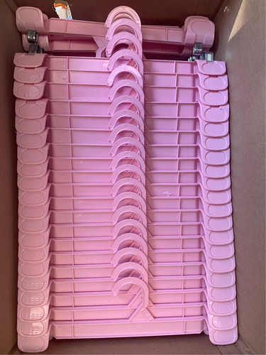Gancho Para Ropa Clip Color Rosa 12 Pulgadas. 100 Piezas Rosa