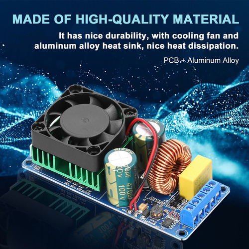 // Módulo Amplificador Power Class D Mono 500w + Ventilador