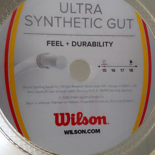 Set Individual Cuerdas Wilson Ultra Synthetic Gut 15l 1.35 Mm