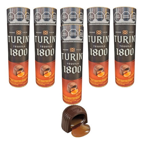 Chocolate Semiamargo 5 Tubo 180g Tequila 1800 Reposado Turin