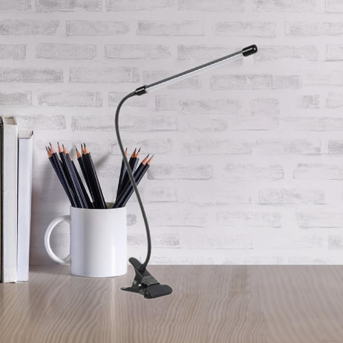 Luz De Lectura Con Clip, Lámpara De Mesa Minimalista Para