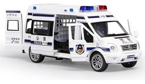 Simulación 1/32 Ambulancia Coche Policía Modelo Juguete Con