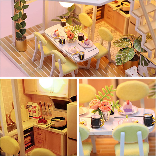 Kit De Casa De Muñecas En Miniatura Para Bricolaje