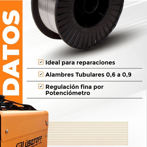 Soldadora Mig Lusqtoff Sml130 + 2 Rollos Alambre Flux