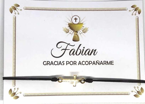 5 0 Pulsera Recuerdo Con Tarjeta Personalizada