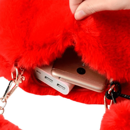 Bolsa Crossbody Corazón De Peluche