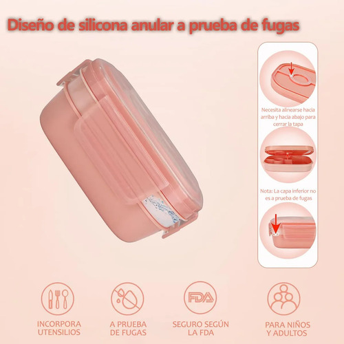 Box Lunch 3 Niveles Topper 1900ml Fiambrera Con Cubiertos