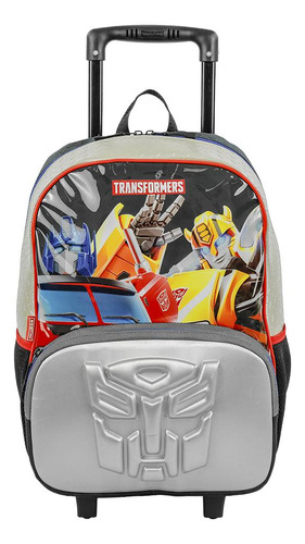 Mochila De Rodinhas Sestini Transformers X Autobots Colorido Cor Preto Tamanho Único