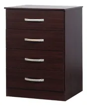 Comprar Cajonera Chifonier Comoda Melamina 4 Cajones Marron Color Marrón oscuro