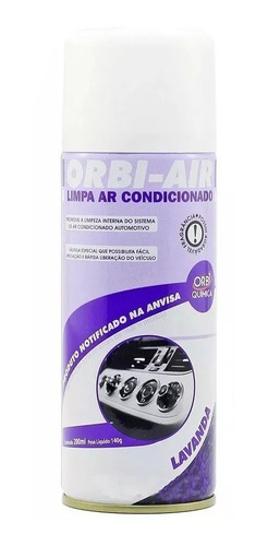 Limpa Ar Condicionado Automotivo Spray Higienização Orbi-air