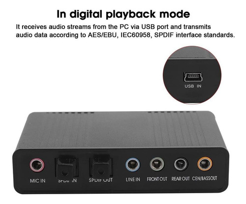 Dm-hd10 Usb 5.1 Computadora Externa Tarjeta De Sonido Adapta