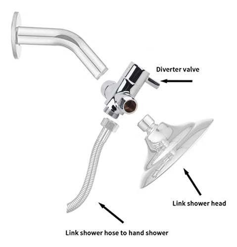 3way Valve G1/2 Cabeça De Chuveiro Desviador Divisor De Braç