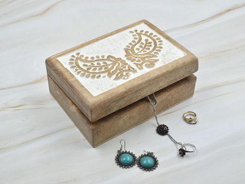 Patrón Decorativo De Cachemir De Madera Hecho A Mano De Stor
