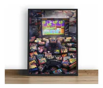 Comprar Quadro Decorativo Poste Sonic Consoles Classicos Retro A3