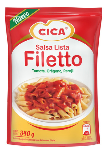 Salsa de tomate Cica Filetto en doypack 340 g