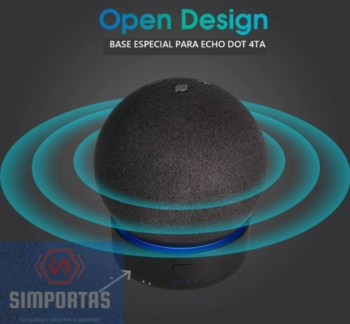 Base Inalámbrica Recargable Compatible Con Echo Dot 4ta. G.