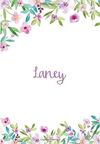 Laney 55 Sheets 7x10 Inches 110 Ruled Pages Cute Blossom Des
