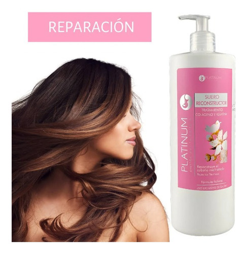 Kit 2 Suero Reparador 1 Lt Tratamiento Colágeno Keratina