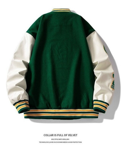 Imagen 2 de 3 de Chaqueta De Hombre Abrigos Deportivos Uniforme De Béisbol
