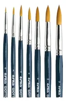 Comprar Set Pinceles X7un Redondos Sinteticos Giotto 0 A 12 Cerdas Naranja Claro