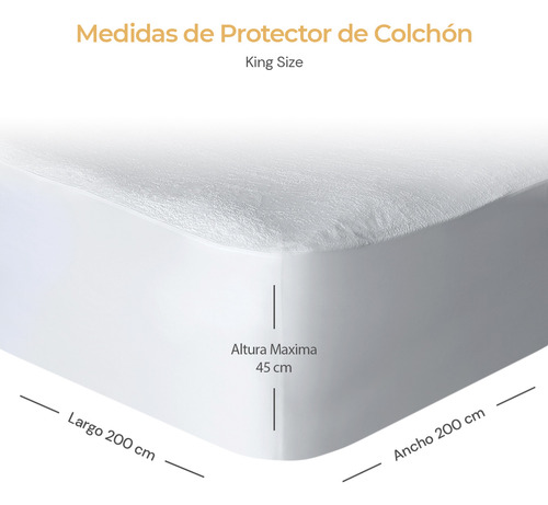 Cubre Colchón King Size 100% Impermeable Ultra Suavidad Botánico Soft Touch