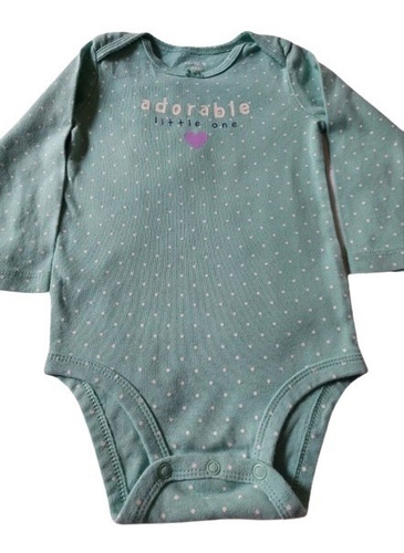Body Talla 18 M Manga Larga Para Bebé Niña. Marca: Carter's (Usado)