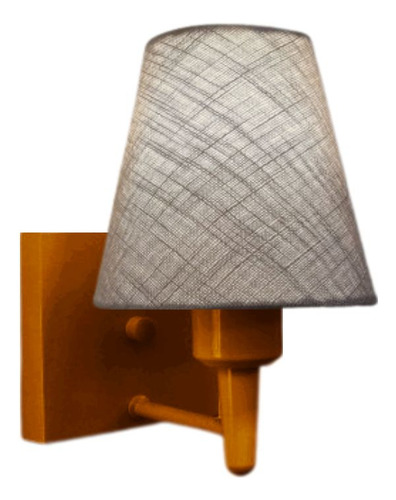 Arandela Quadrada Md-2034 Cobre Cúpula Cone Rustico Cinza Estrutura 2034_cbcz 127/220V