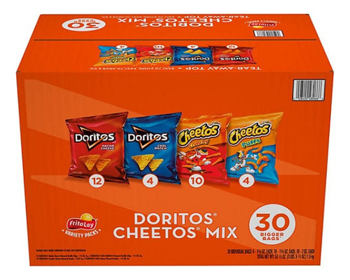 Paquete 30 Bolsas Variedad Cheetos Doritos Mix Americanos
