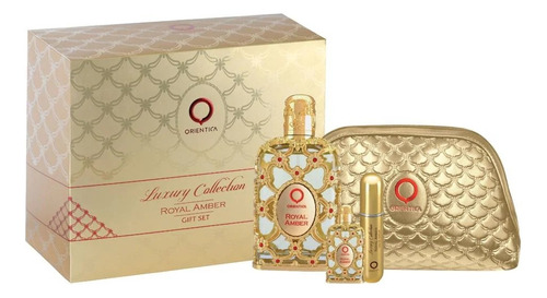 Conjunto de 4 peças unissex Orientica Edp Royal Amber 80 ml + 10 ml