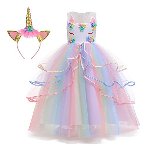 Princesa Unicornio Vestido Para Niñas Pequeñas 2fsry