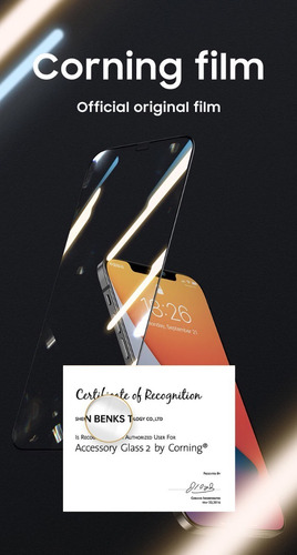 Mica D Vidrio Corning Glass Benks Para iPhone 12 Pro Max 6.7